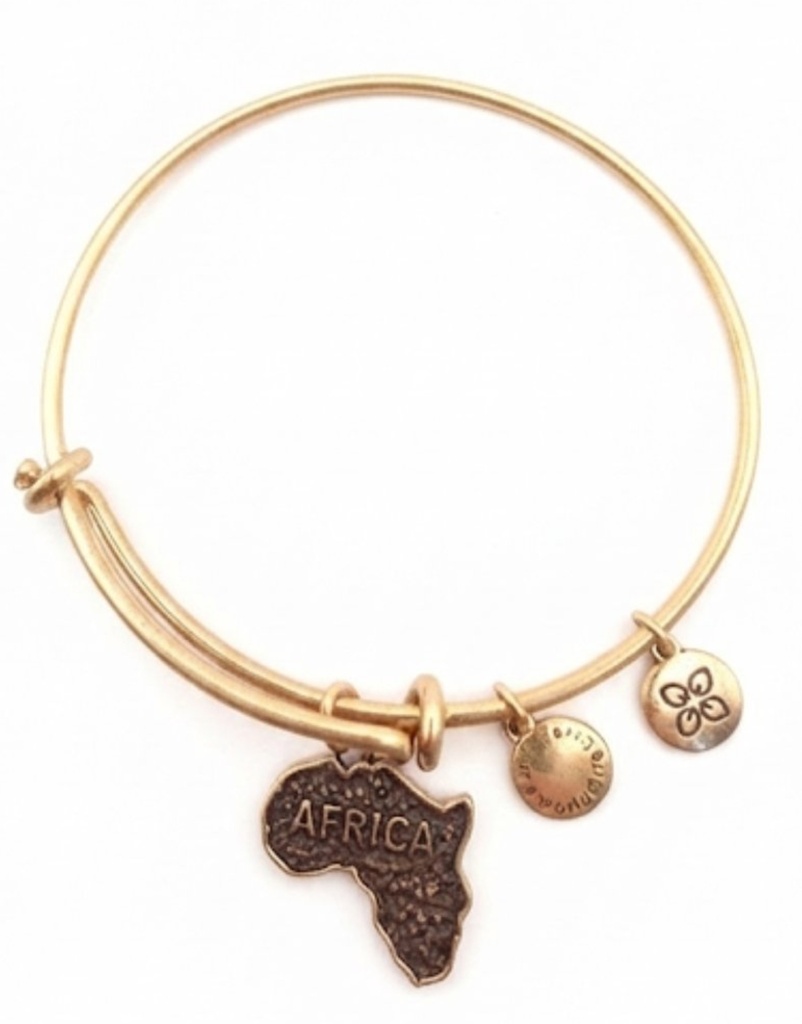Urban Leaves German Design One World One Love Africa Bangle Gold Unisex