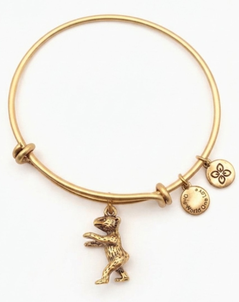 Urban Leaves German Design One World One Love Bear Bangle Gold Women