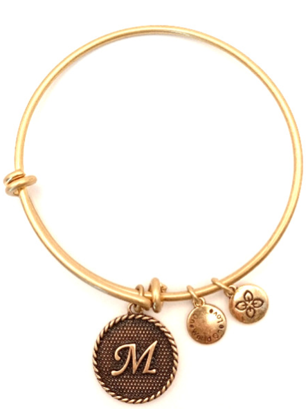 Urban Leaves ULIN013VG Bracelets Bangle Letter M Gold Tone Unisex