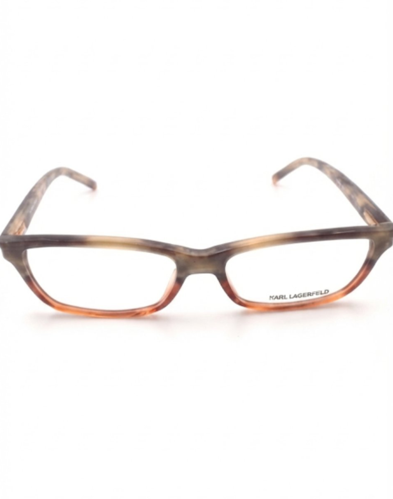 Karl Lagerfeld Eyeglasses Frame Rectangle Full-Rim Brown Unisex 135mm