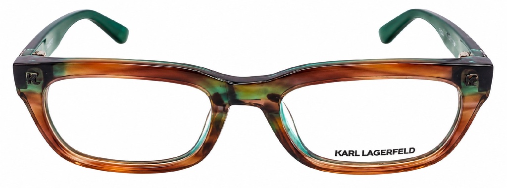 Karl Lagerfeld Eyeglasses Frame Rectangle Full-Rim Brown Unisex 135mm 40mm