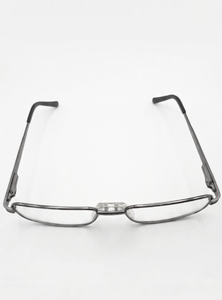 Brooksfield Eyeglasses Frame Rectangle Full-Rim Gray Men Metal