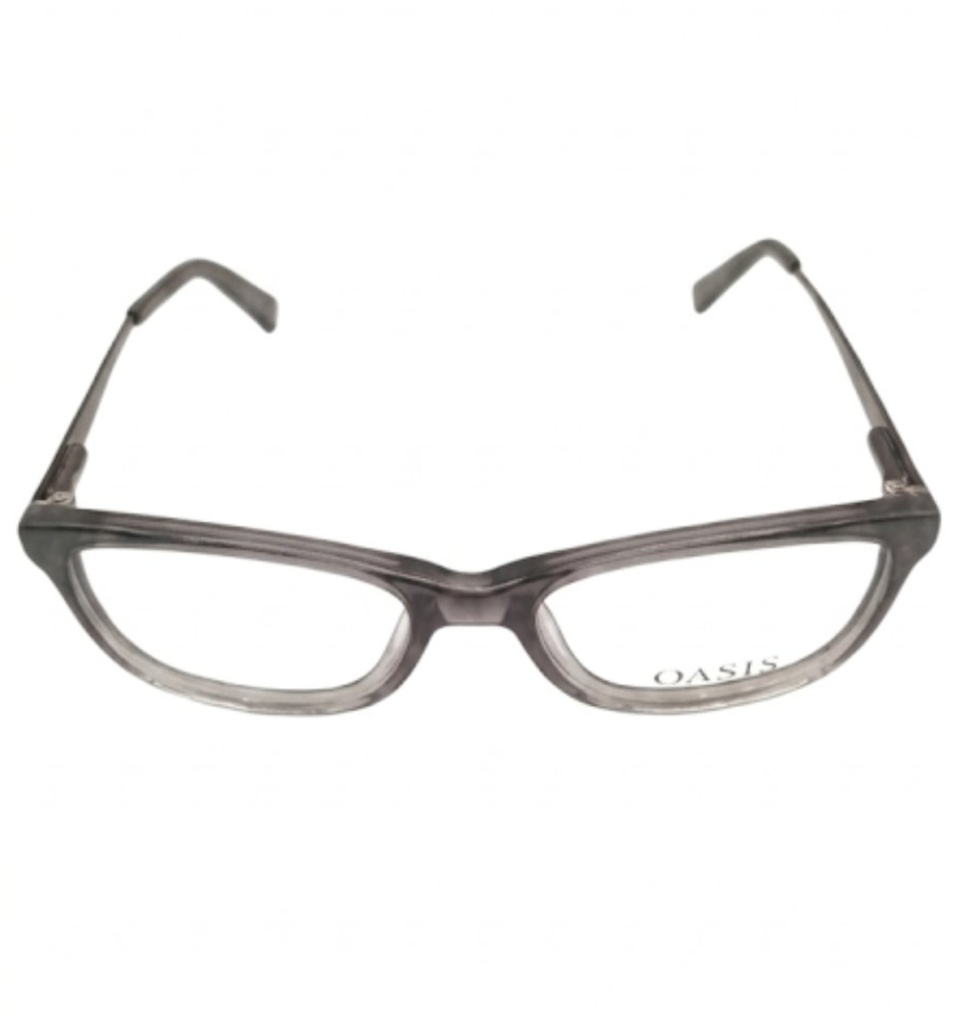 Oasis Eyeglasses Frame Rectangle Full-Rim Black Unisex Acetate Spring Hinge
